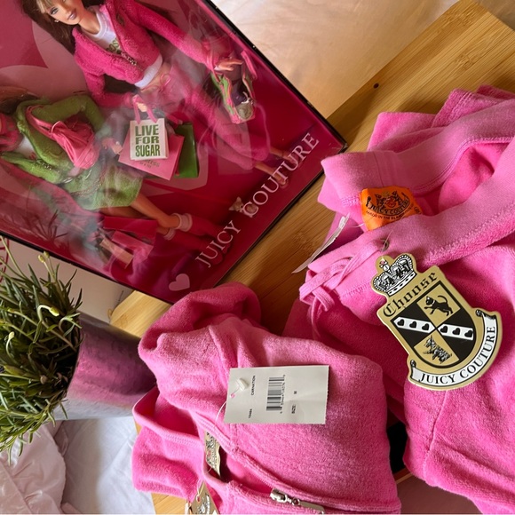 Rare ๐ฅฉ OG P&G Era Juicy Couture Pink Terry TrackSuit NWT ๐๐๐ชฝโจ๐งY2K - Picture 12 of 14